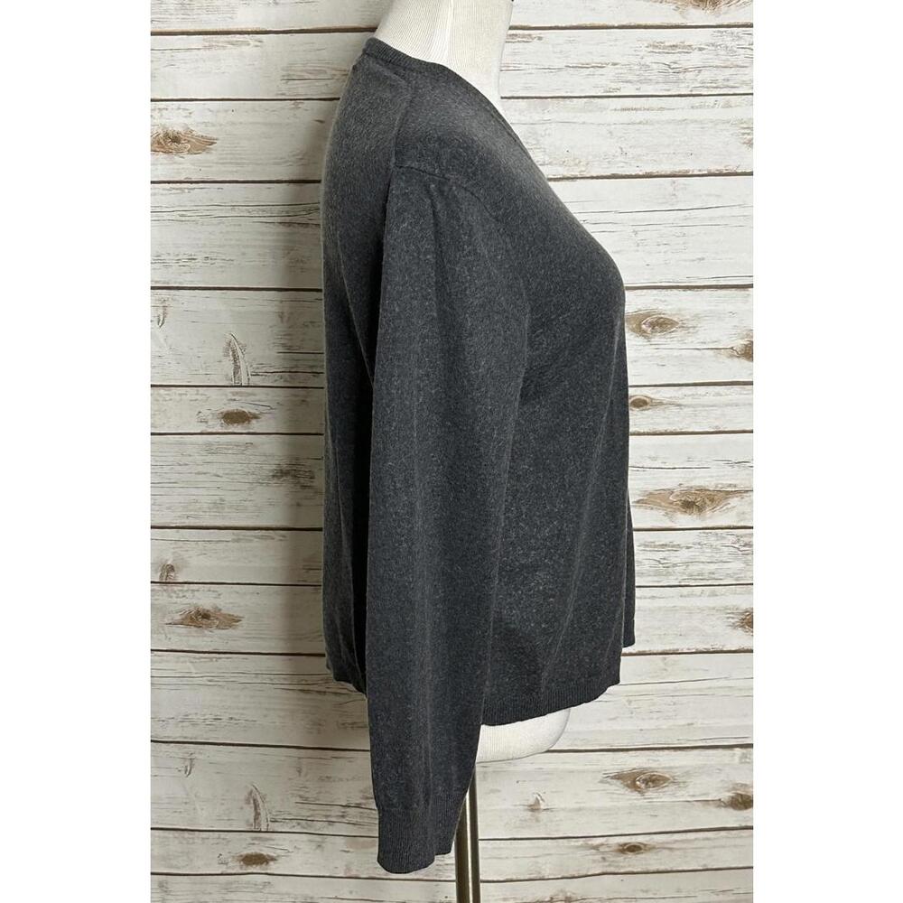 Banana Republic grey silk/cashmere V-neck long sleeve lightweight sweater Medium - Picture 4 of 5